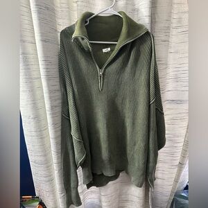 Aerie olive green quarter zip size 2x